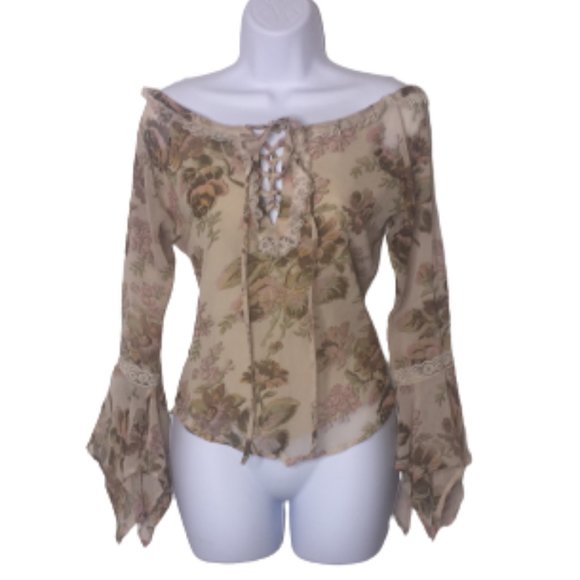 Anthropologie Tops - Vintage 90s Hippie Peasant Boho Top Grunge doen